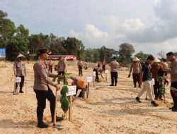 Rehabilitasi Lingkungan, Polres Bangka Barat Tanam Pohon di Area Tambang Eksploitatif