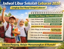 Jadwal Libur Sekolah Lebaran Resmi 16 Maret 2026
