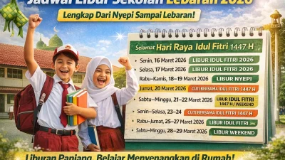 Jadwal Libur Sekolah Lebaran Resmi 16 Maret 2026